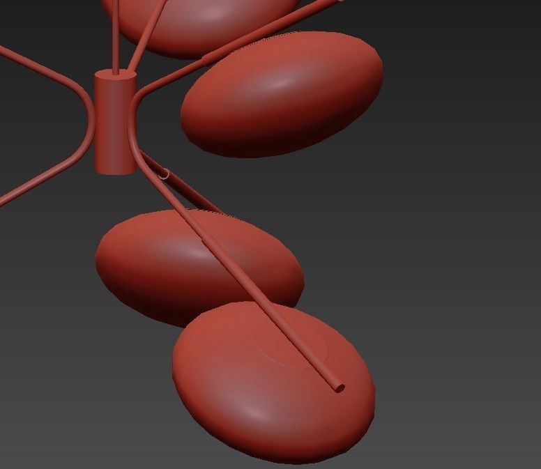 Champignon Chandelier 3D model_2