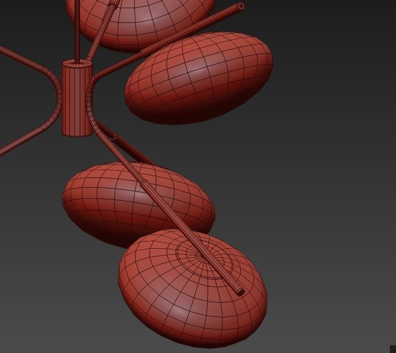 Champignon Chandelier 3D model_3