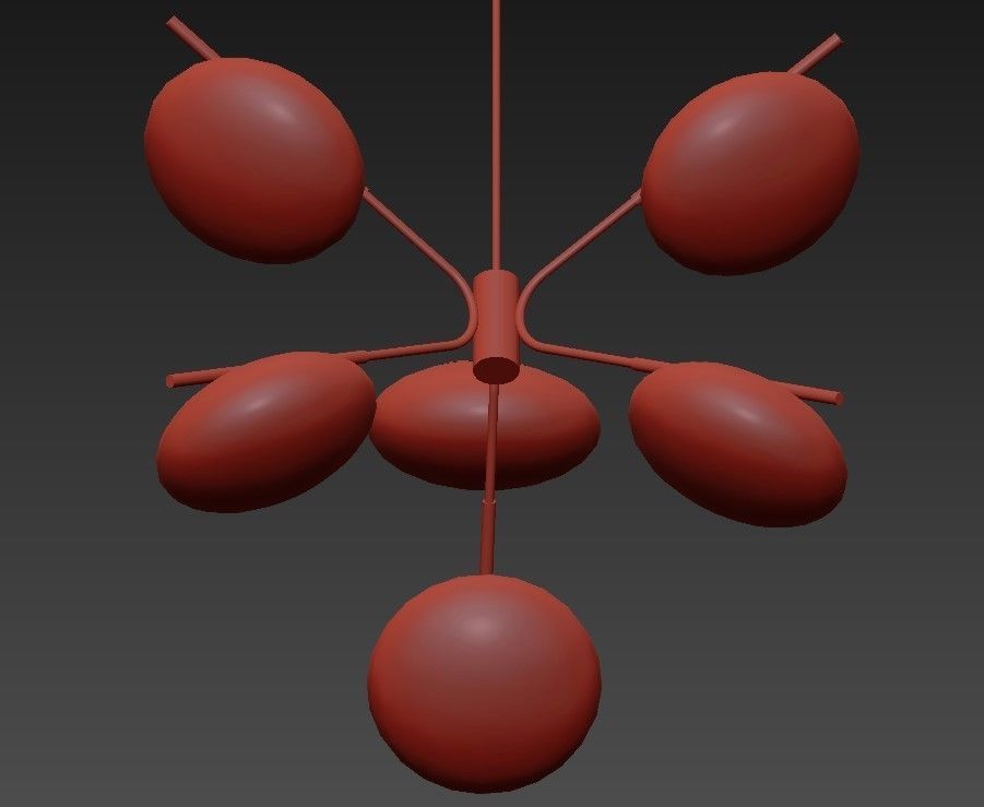 Champignon Chandelier 3D model_1