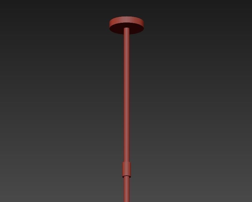 Modernist Gemma Brass Ceiling Lamp Contemporary Chandelier 3D model_7