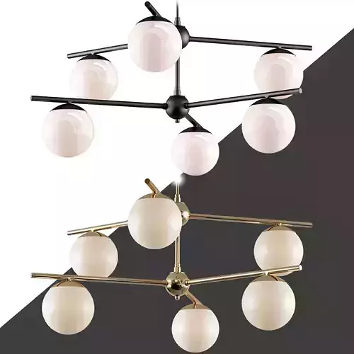 Modernist Gemma Brass Ceiling Lamp Contemporary Chandelier