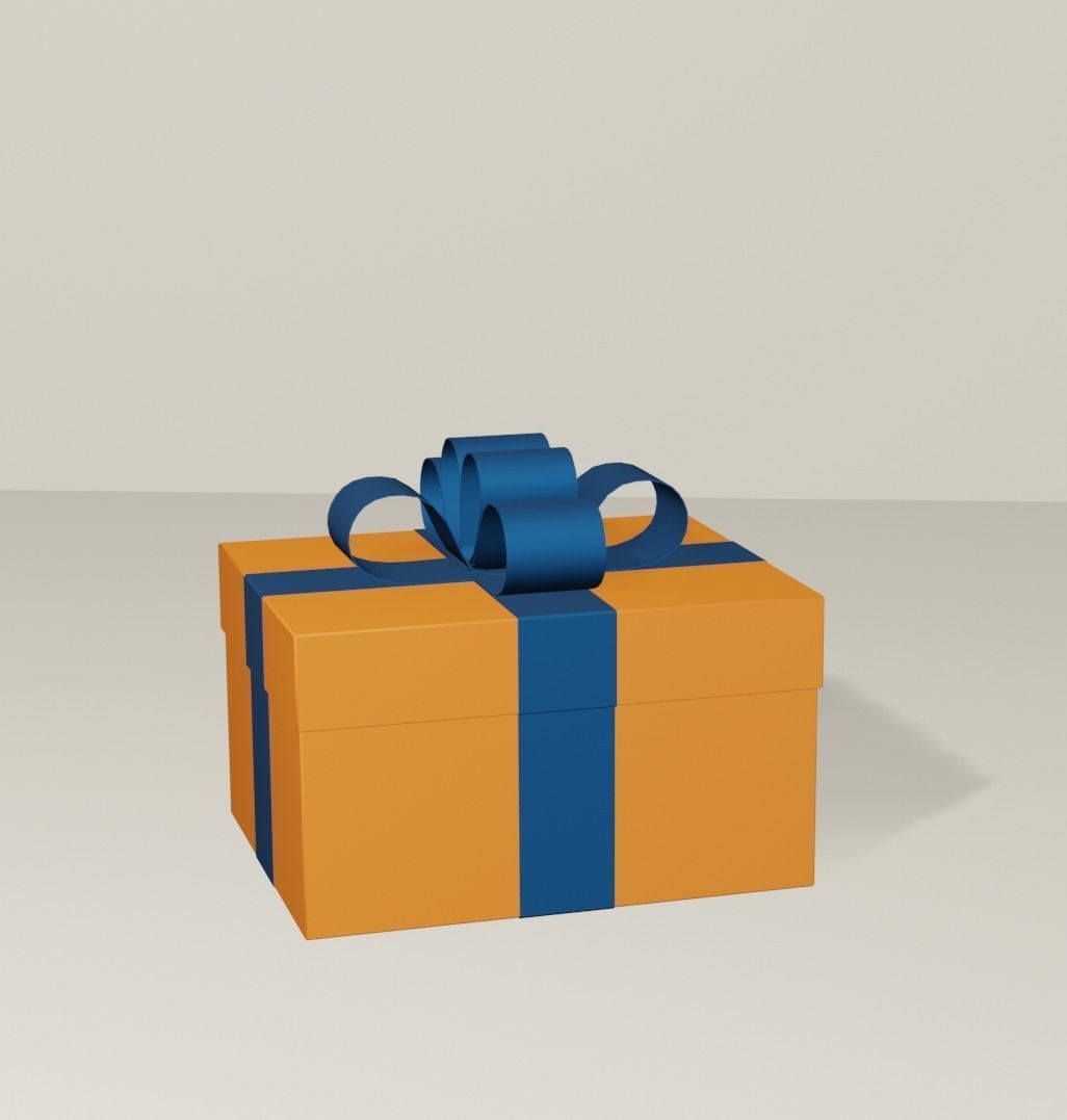 Cartoon presents Low-poly 3D model_3
