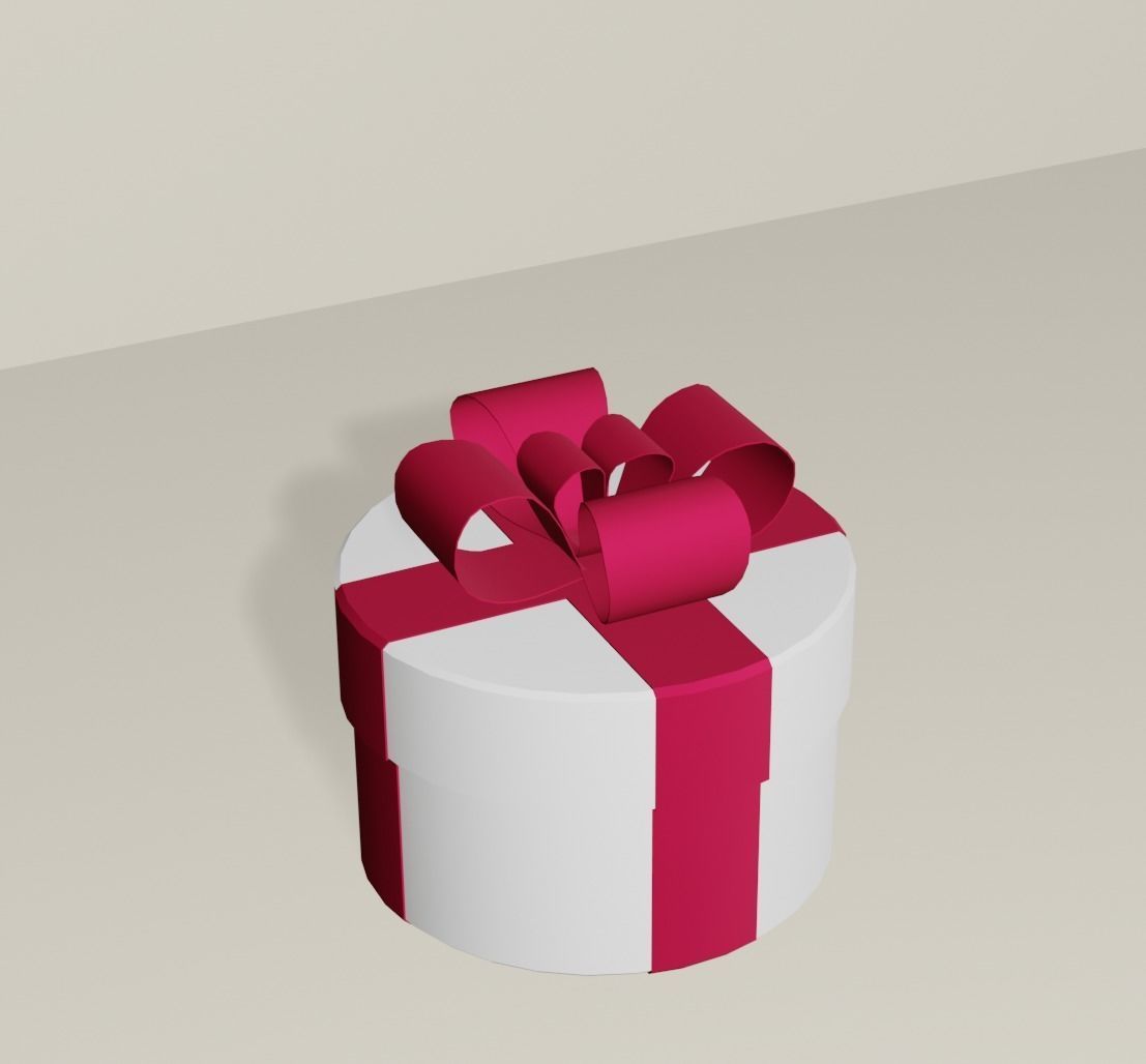 Cartoon presents Low-poly 3D model_6