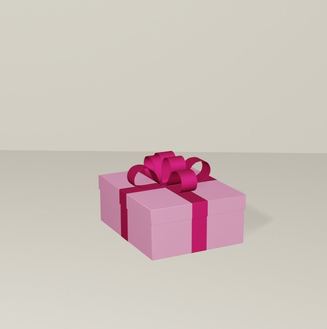 Cartoon presents Low-poly 3D model_4