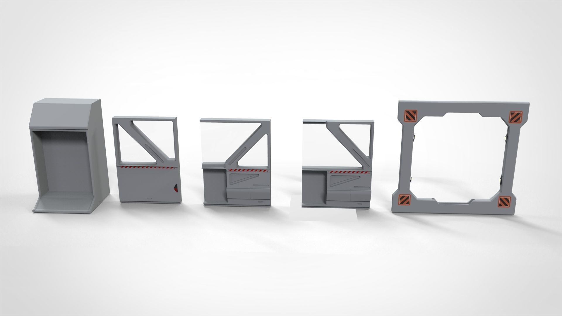 Sci-Fi architecture Elements collection 18 3D model_15