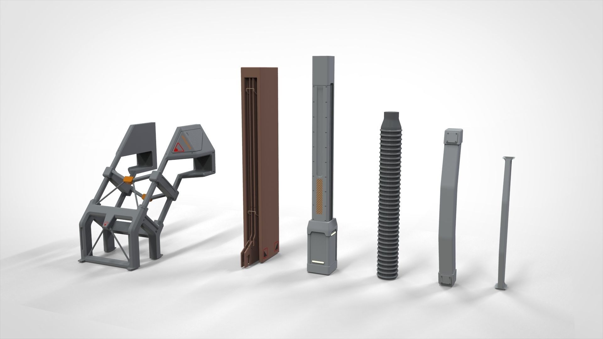 Sci-Fi architecture Elements collection 18 3D model_3