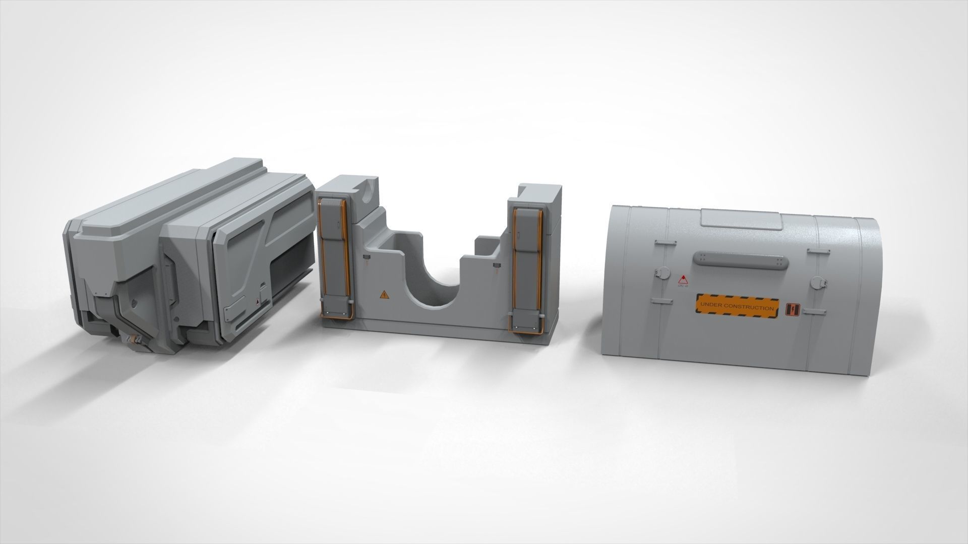 Sci-Fi architecture Elements collection 18 3D model_11