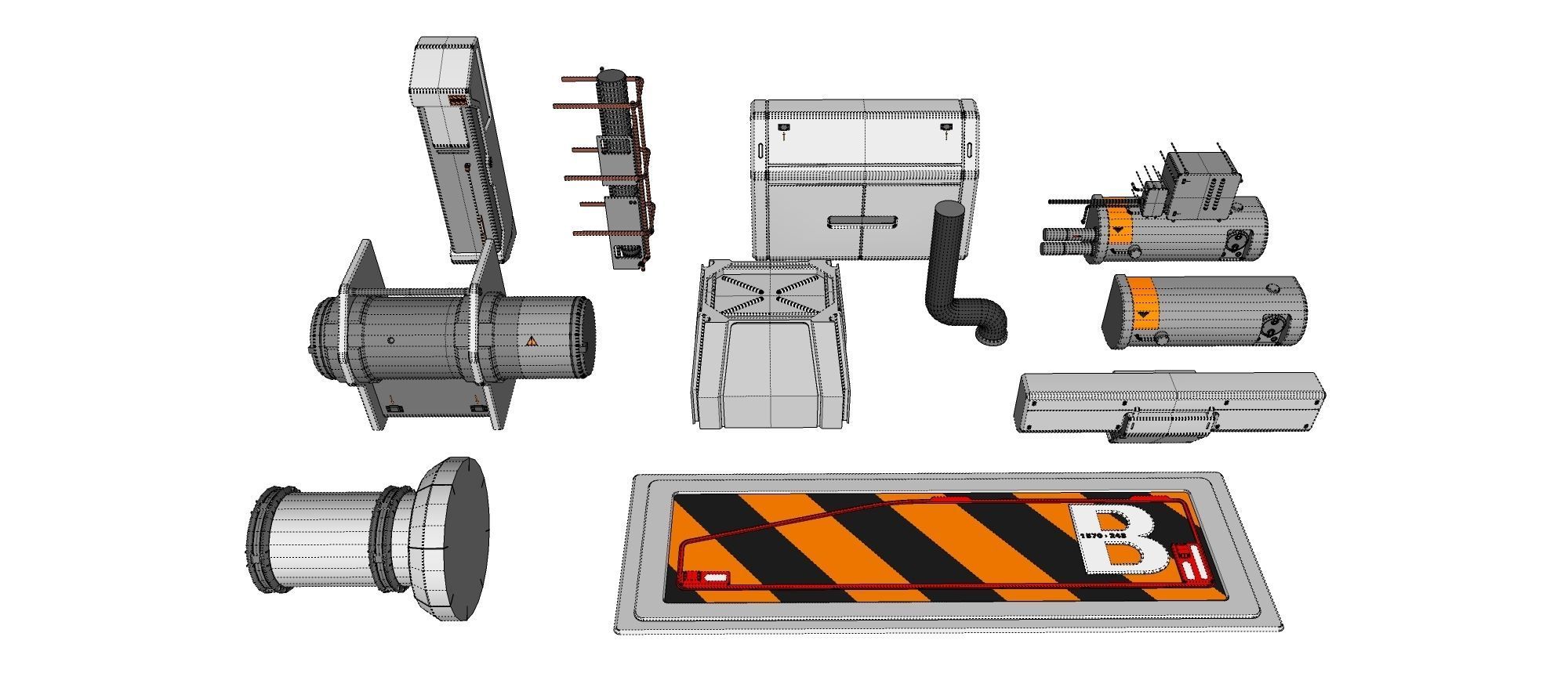 Sci-Fi architecture Elements collection 18 3D model_19