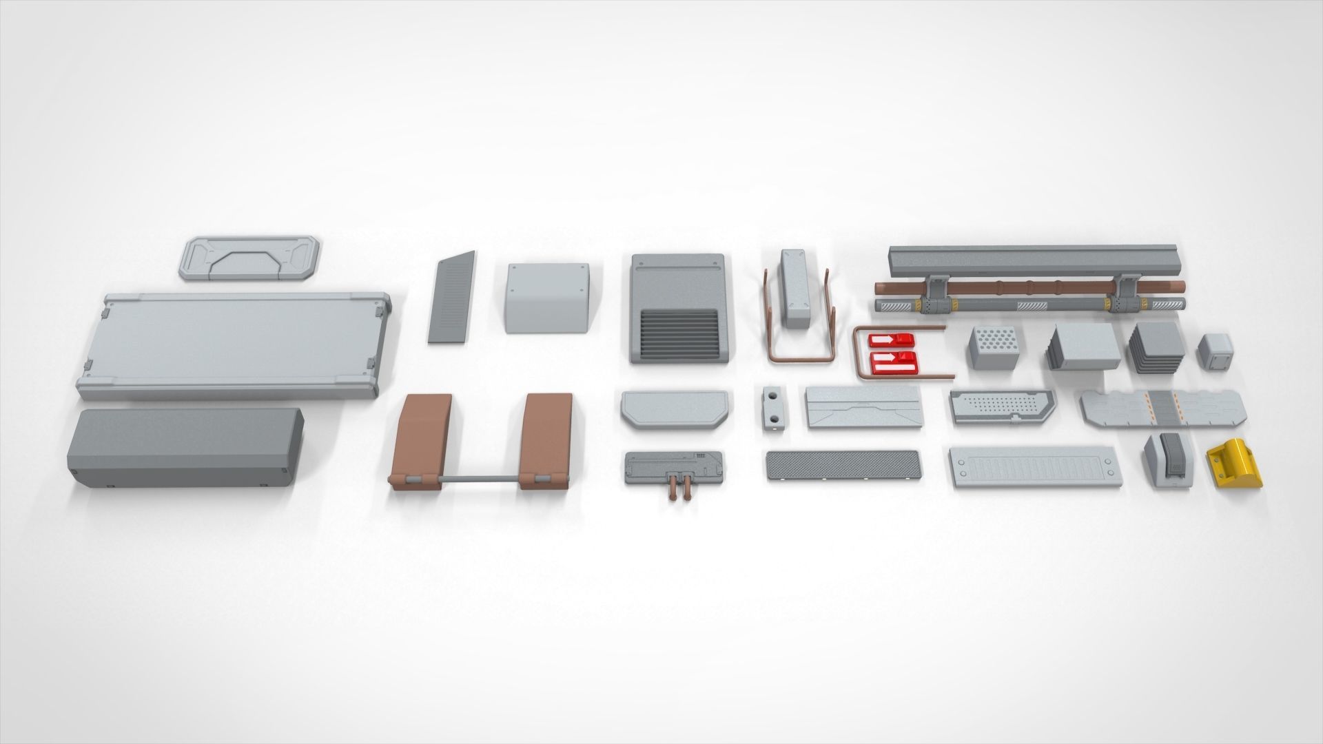 Sci-Fi architecture Elements collection 18 3D model_14