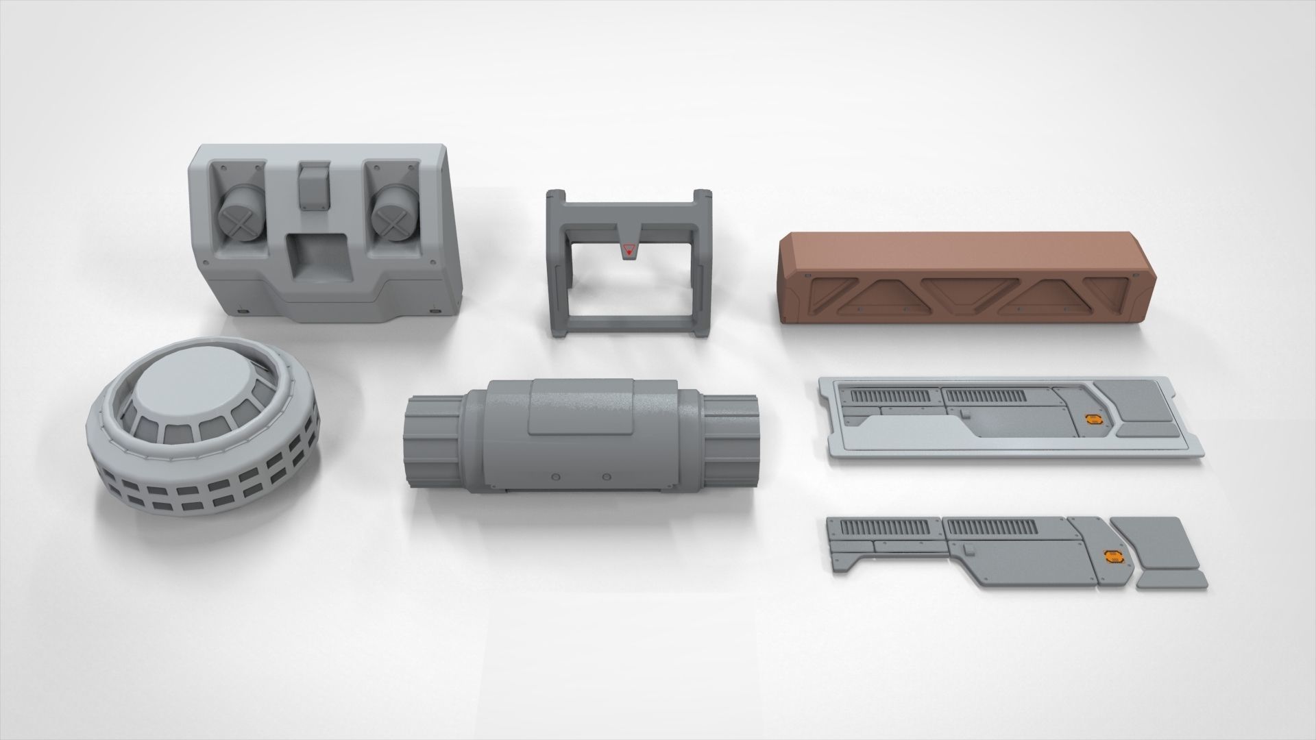 Sci-Fi architecture Elements collection 18 3D model_6