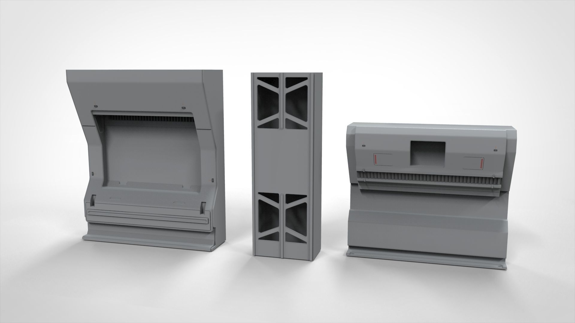 Sci-Fi architecture Elements collection 18 3D model_5