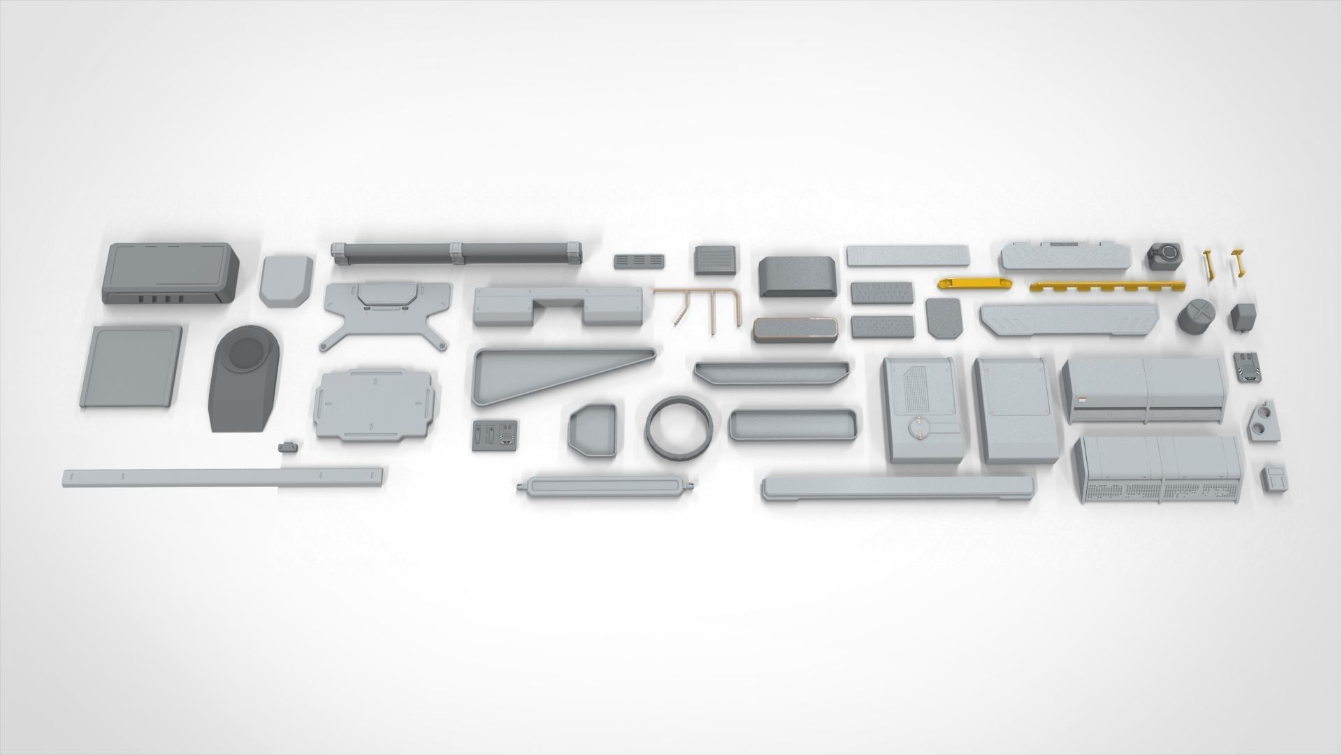 Sci-Fi architecture Elements collection 18 3D model_13