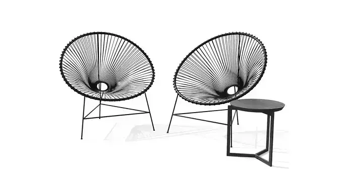 Balcony D - Steel Outdoor Low-poly 3D model