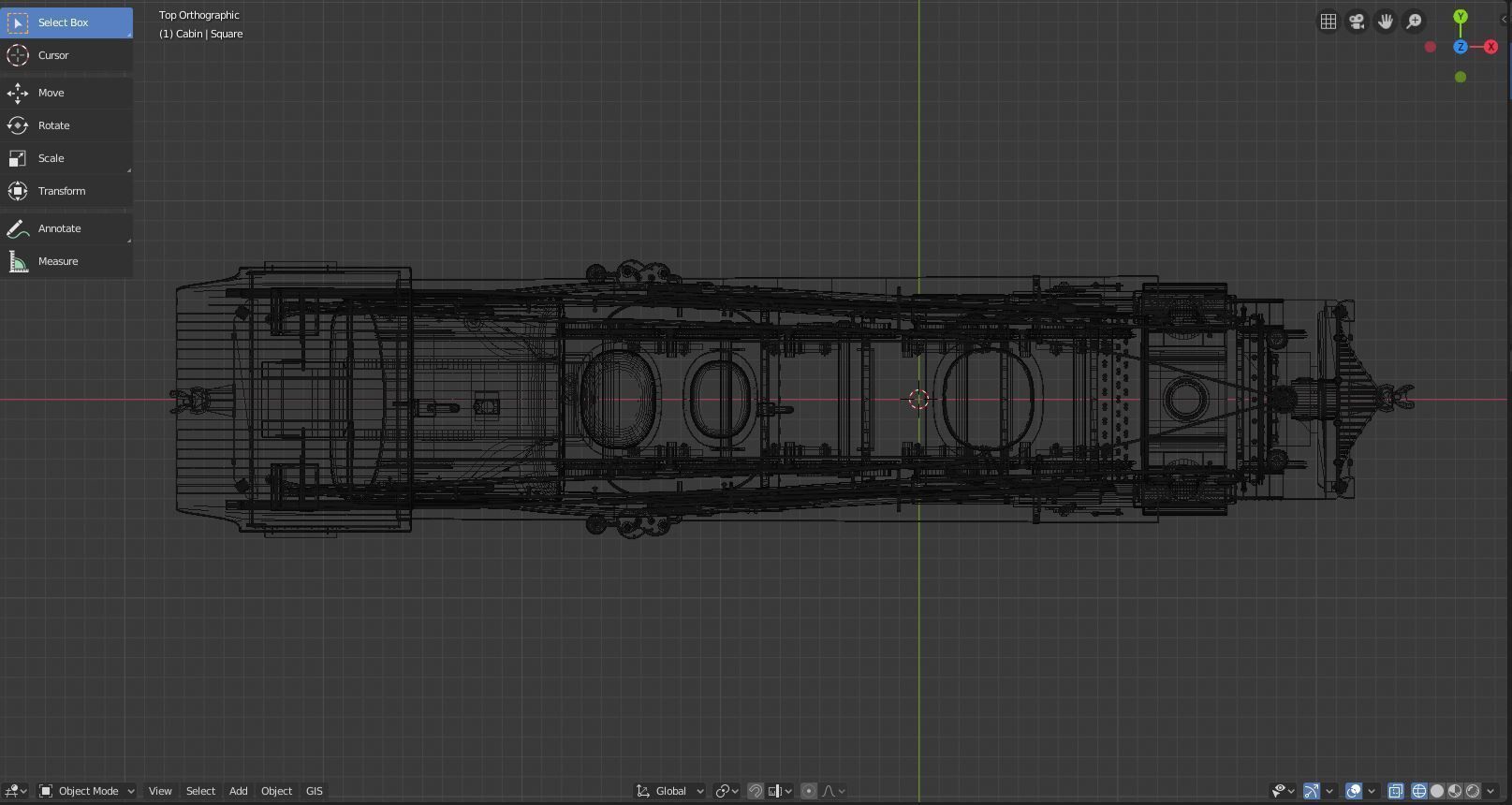 Old Locomotive With Substance Painter Texture 3D model_7