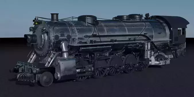 Old Locomotive With Substance Painter Texture 3D model