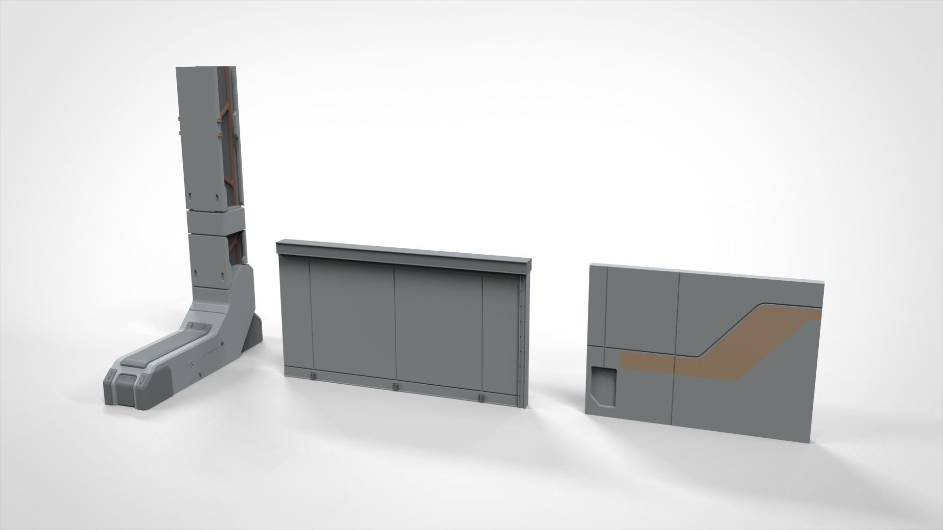 Sci-Fi architecture Elements collection 19 3D model_15