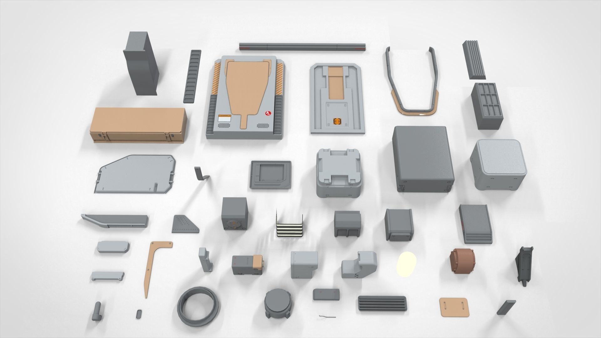 Sci-Fi architecture Elements collection 19 3D model_13