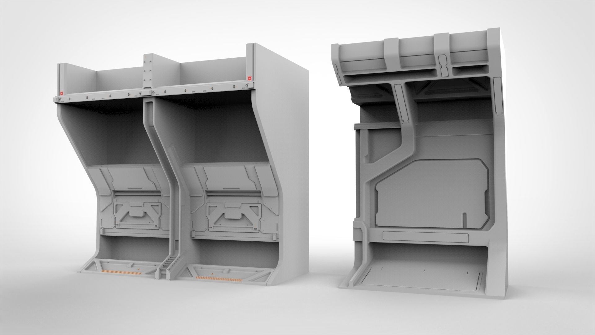 Sci-Fi architecture Elements collection 19 3D model_2