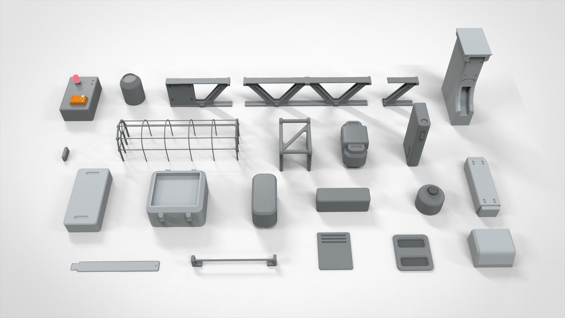 Sci-Fi architecture Elements collection 19 3D model_3