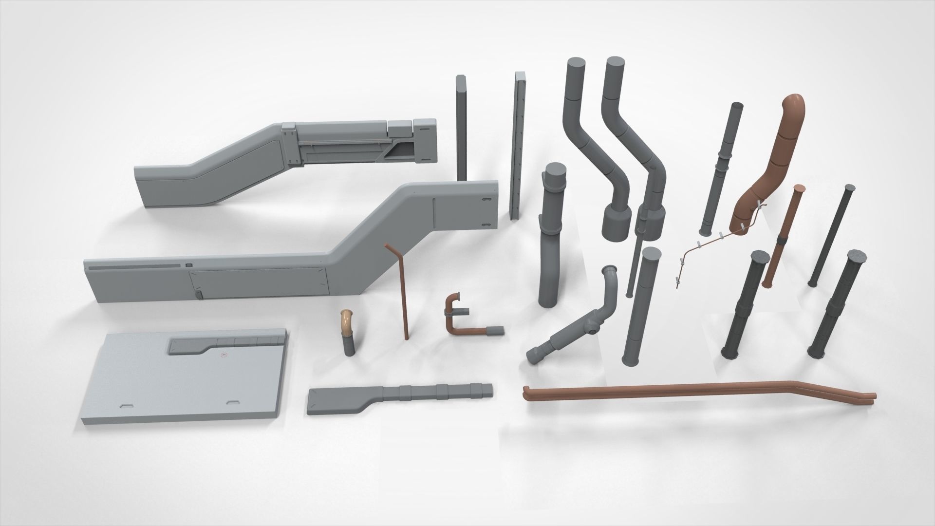 Sci-Fi architecture Elements collection 19 3D model_14