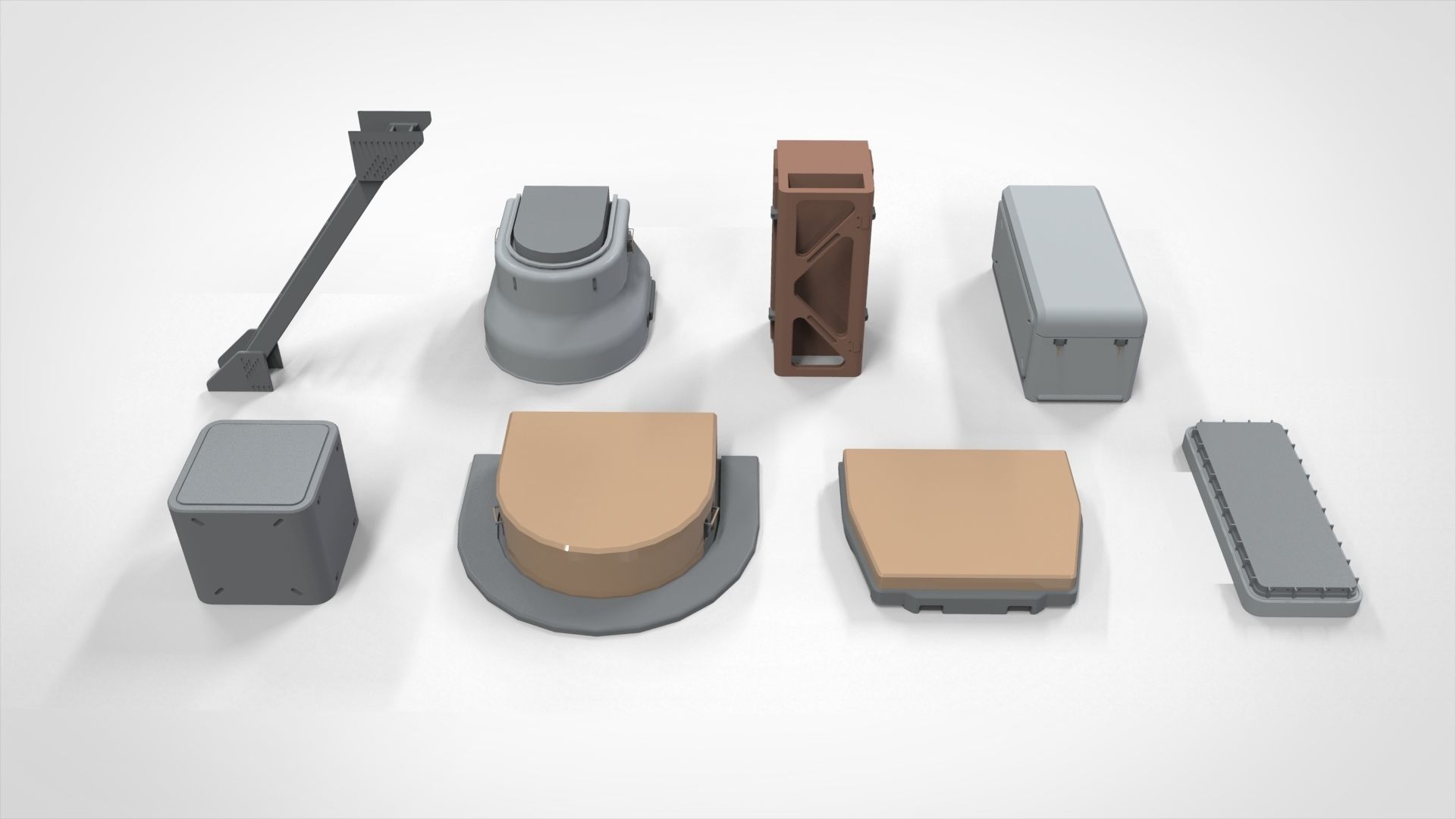 Sci-Fi architecture Elements collection 19 3D model_9