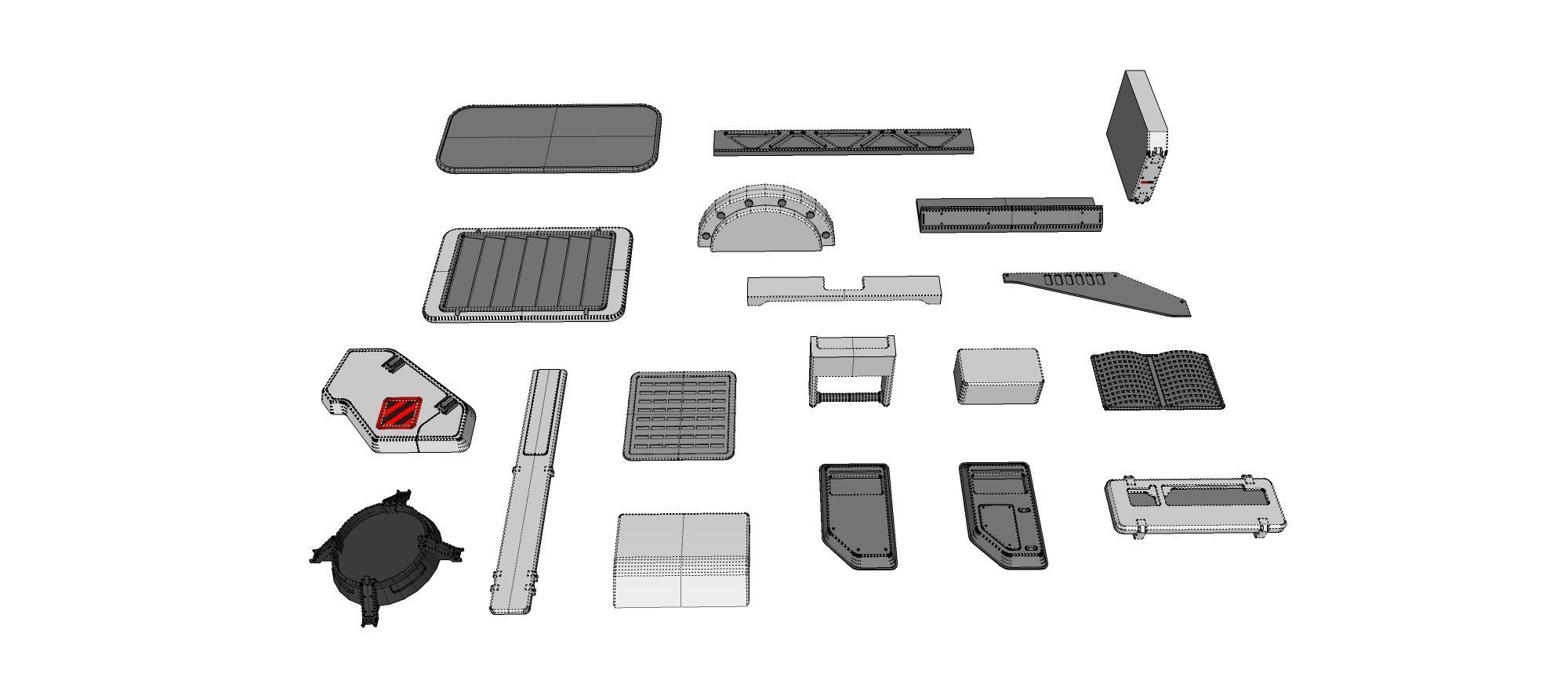 Sci-Fi architecture Elements collection 19 3D model_21