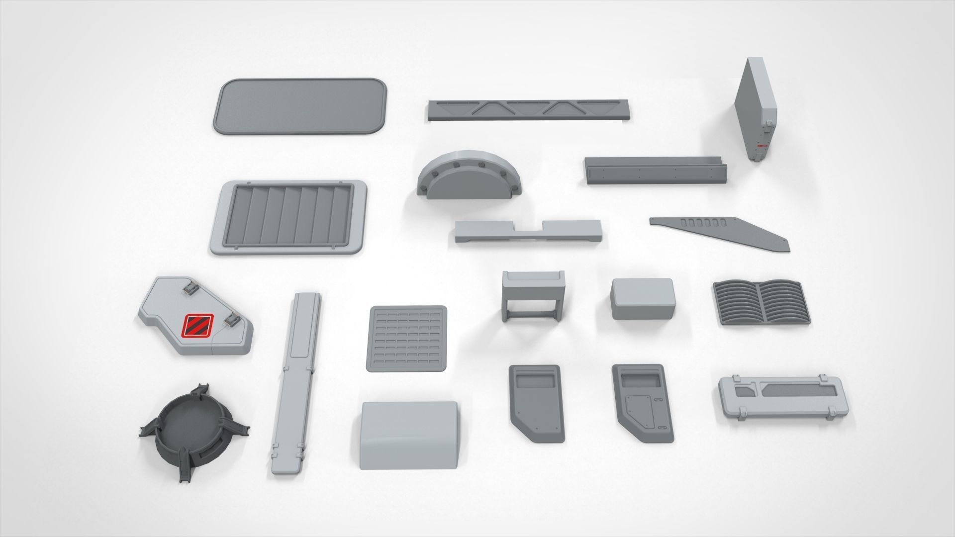 Sci-Fi architecture Elements collection 19 3D model_11