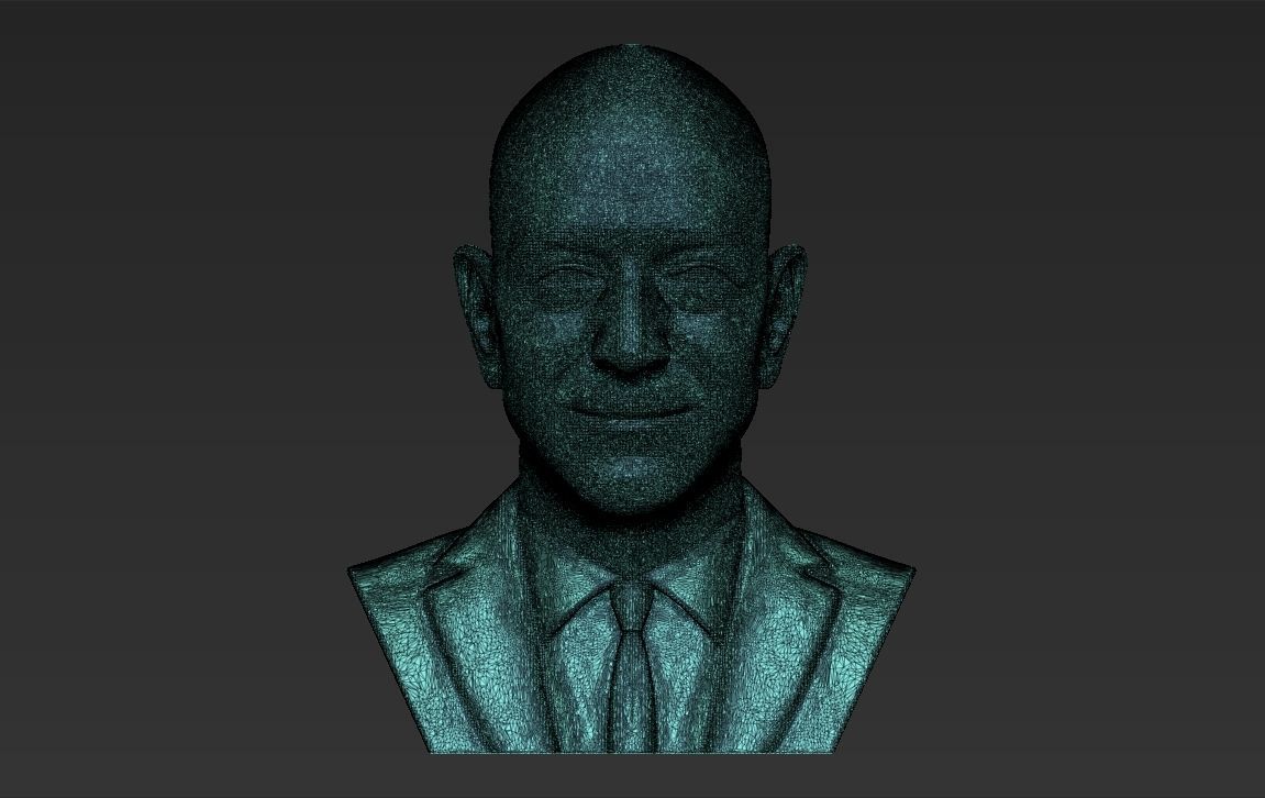 Jeff Bezos bust 3D printing ready stl obj formats 3D print model_25