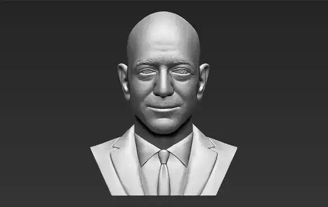 Jeff Bezos bust 3D printing ready stl obj formats 3D print model