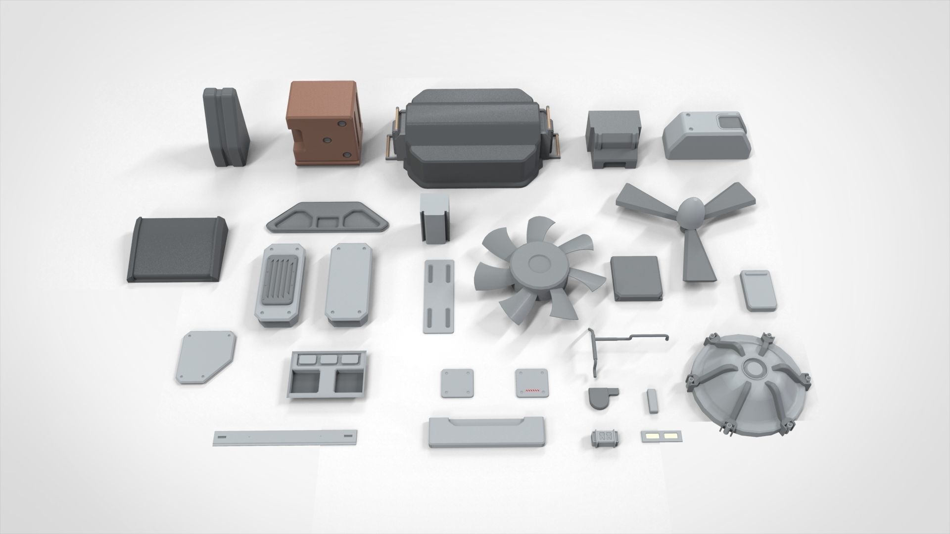 Sci-Fi architecture Elements collection 20 3D model_15