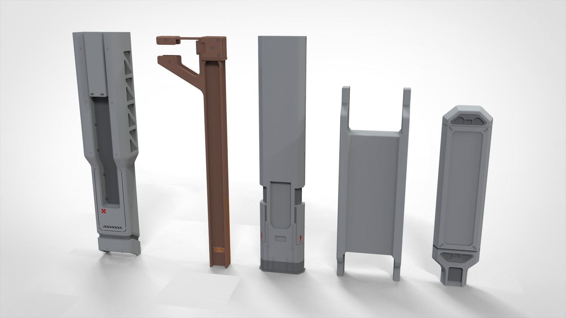 Sci-Fi architecture Elements collection 20 3D model_3