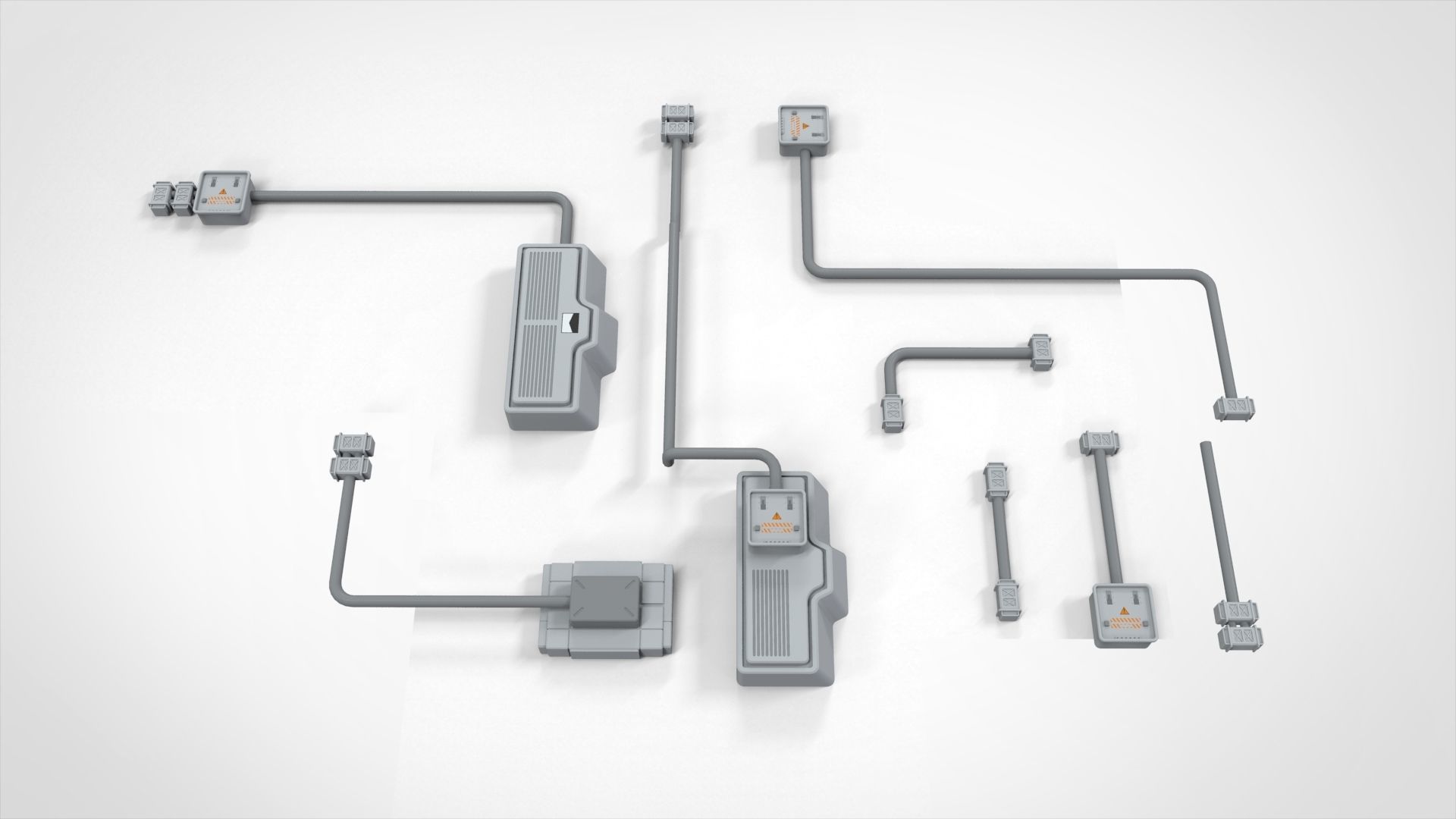 Sci-Fi architecture Elements collection 20 3D model_16