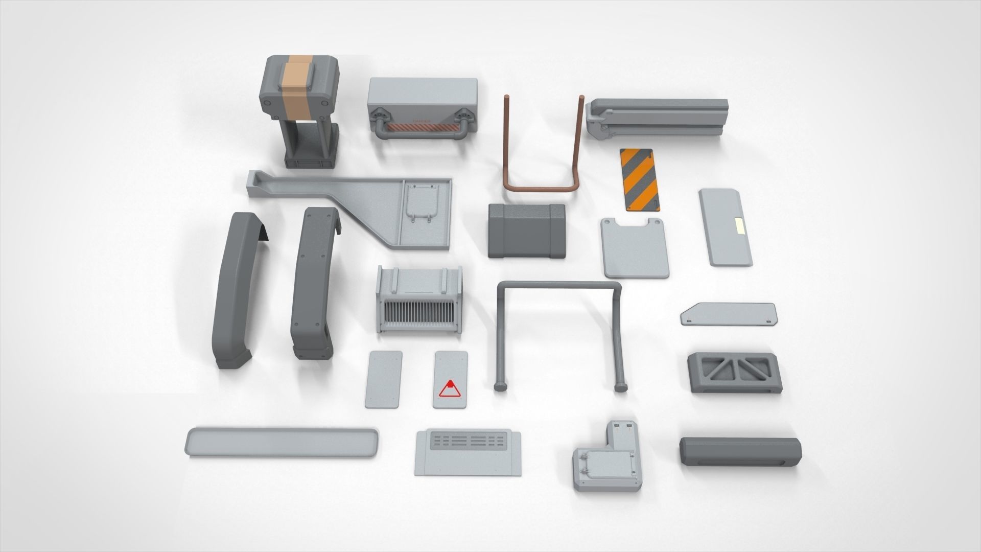 Sci-Fi architecture Elements collection 20 3D model_8