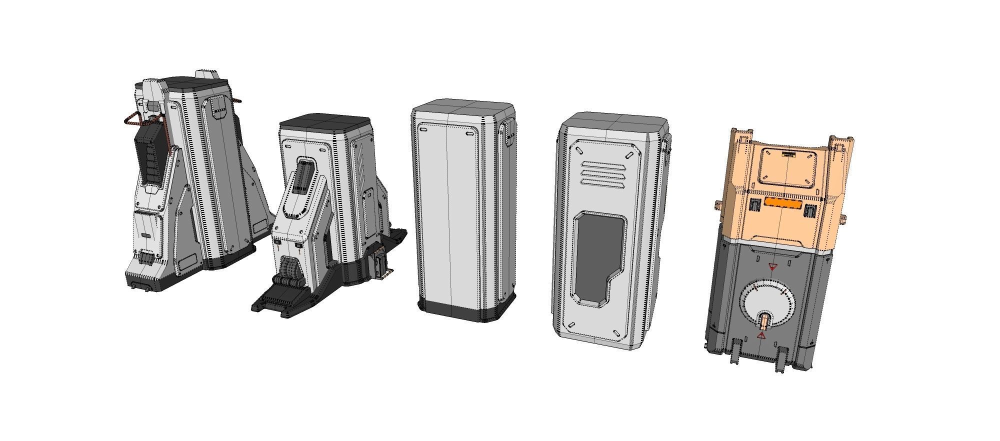 Sci-Fi architecture Elements collection 20 3D model_25