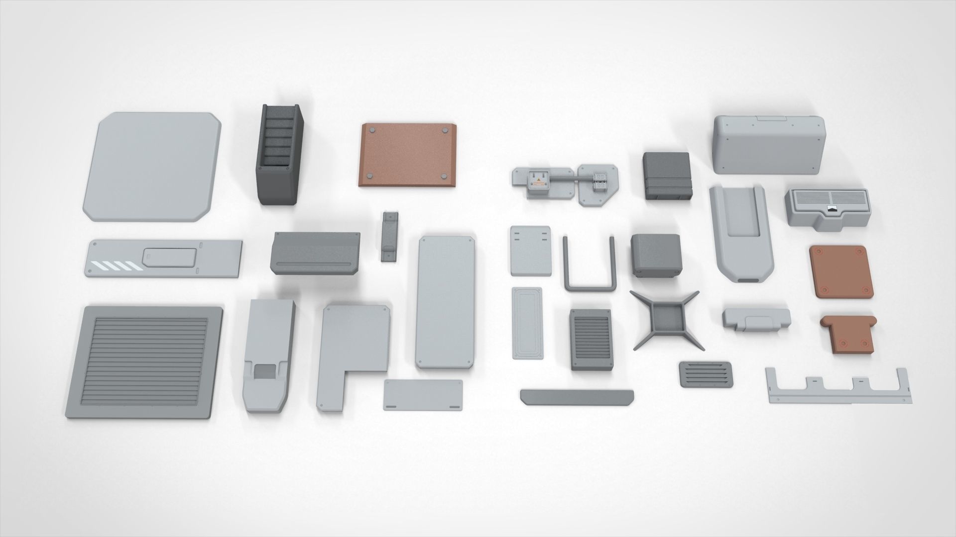 Sci-Fi architecture Elements collection 20 3D model_5