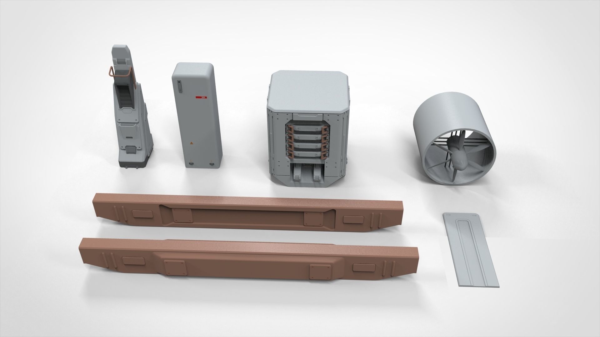 Sci-Fi architecture Elements collection 20 3D model_7