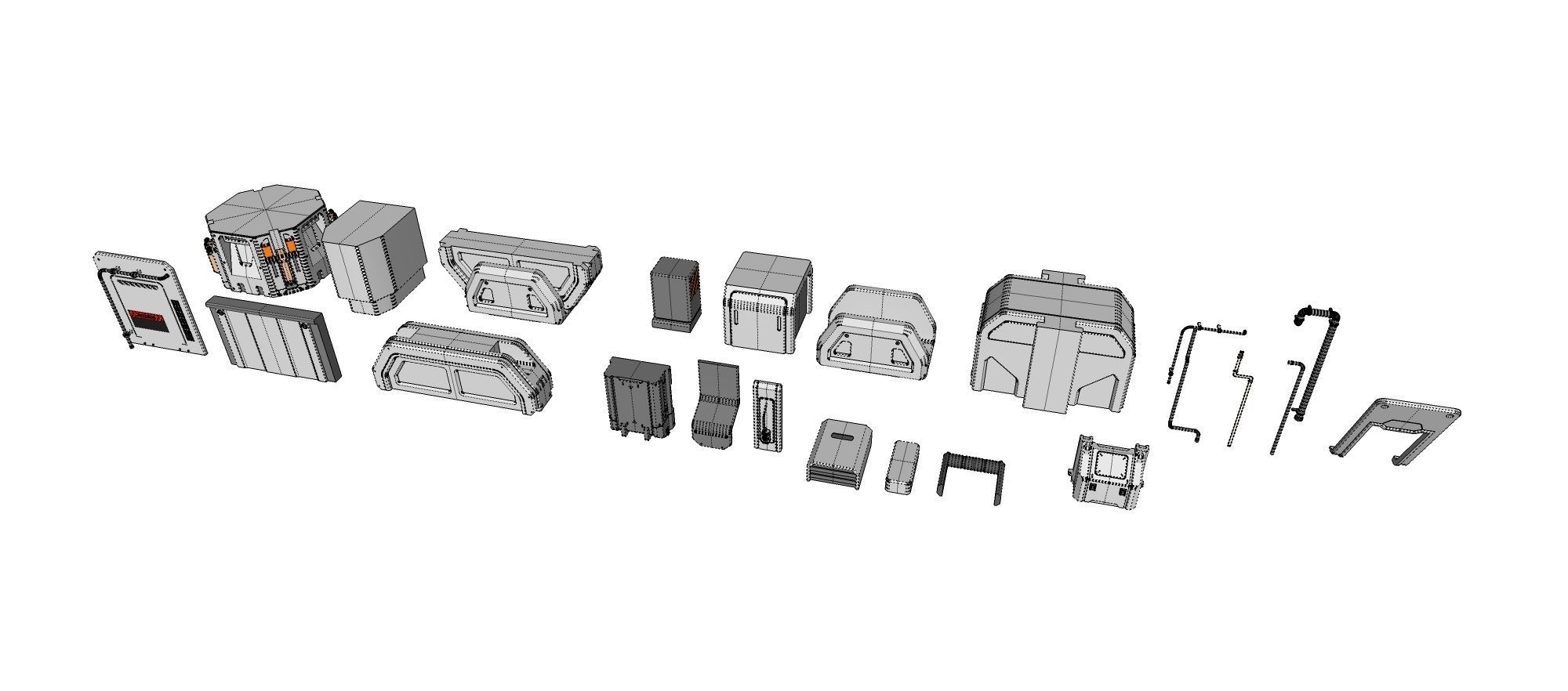 Sci-Fi architecture Elements collection 20 3D model_31