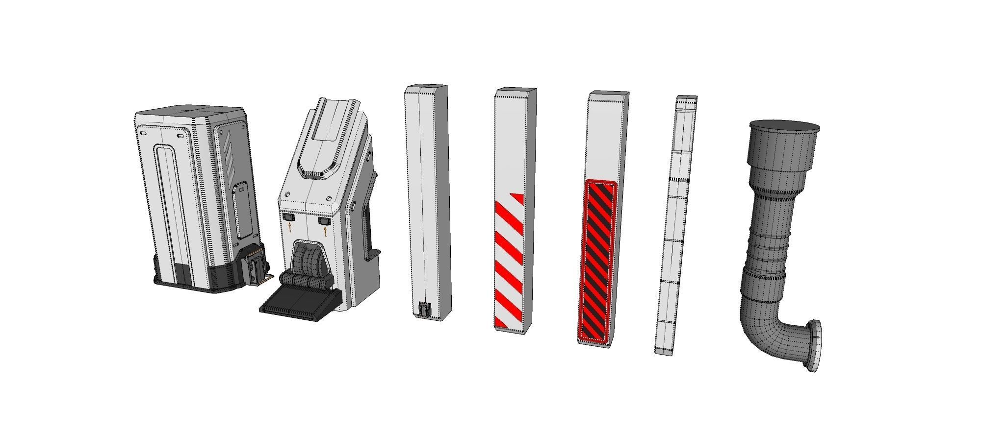 Sci-Fi architecture Elements collection 20 3D model_26