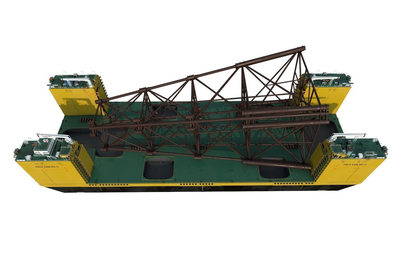 Heavy Lift Carriers barge Low-poly 3D model_15