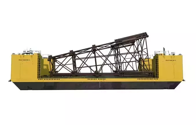 Heavy Lift Carriers barge FELS CAN DO II hquality Low-poly 3D model