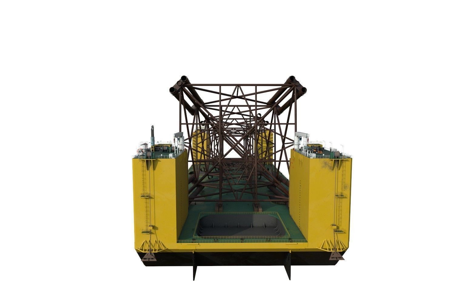 Heavy Lift Carriers barge Low-poly 3D model_12