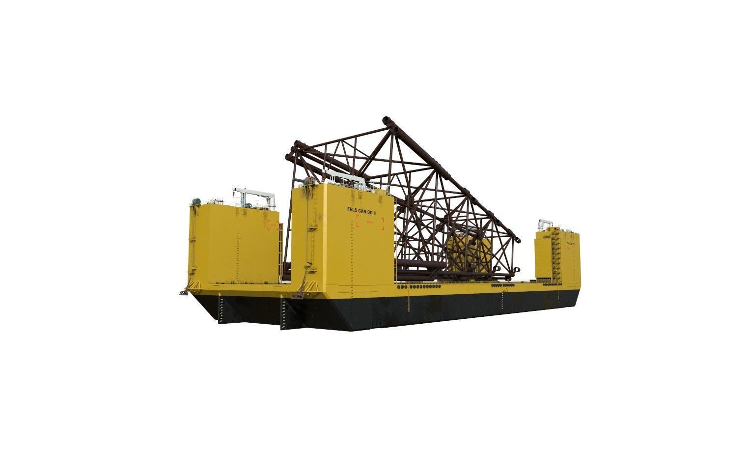 Heavy Lift Carriers barge Low-poly 3D model_13