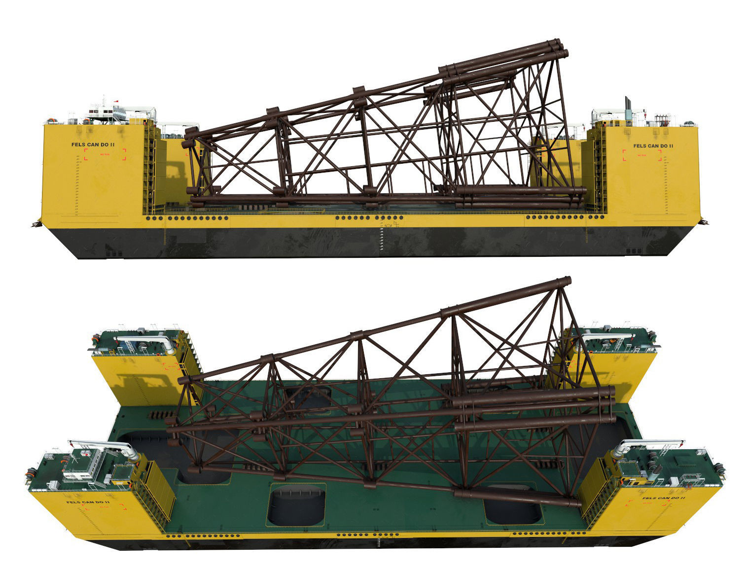 Heavy Lift Carriers barge Low-poly 3D model_1