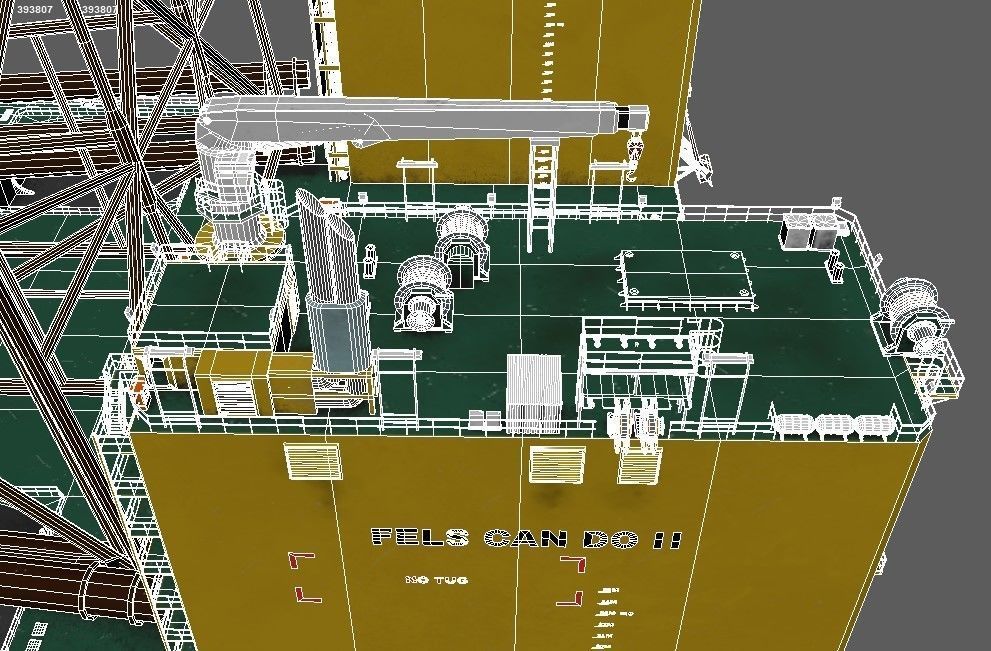 Heavy Lift Carriers barge Low-poly 3D model_7