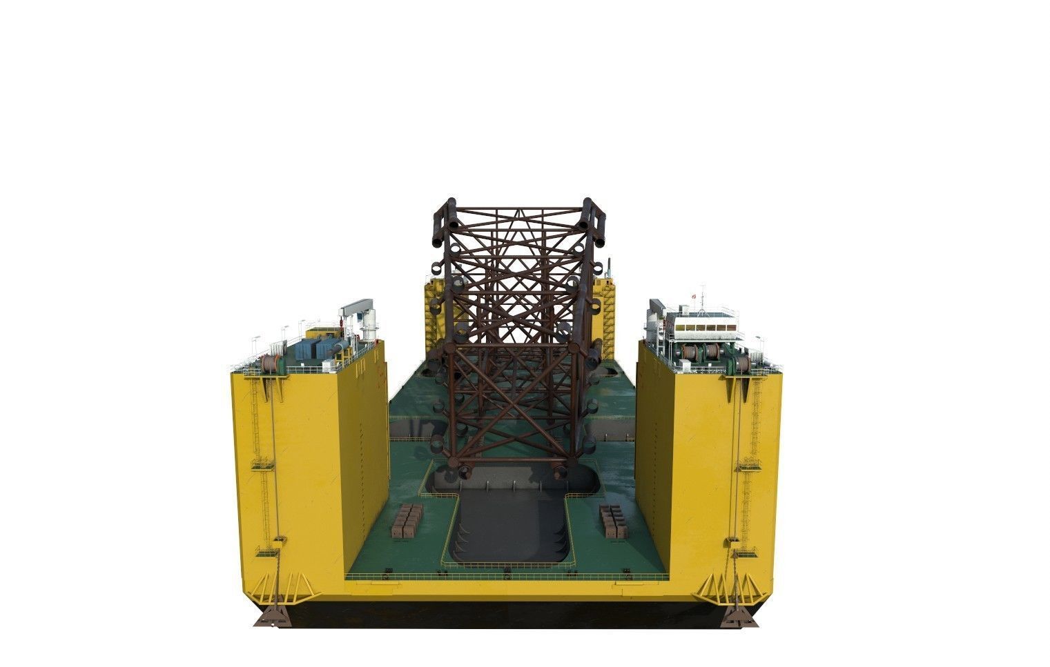 Heavy Lift Carriers barge Low-poly 3D model_11