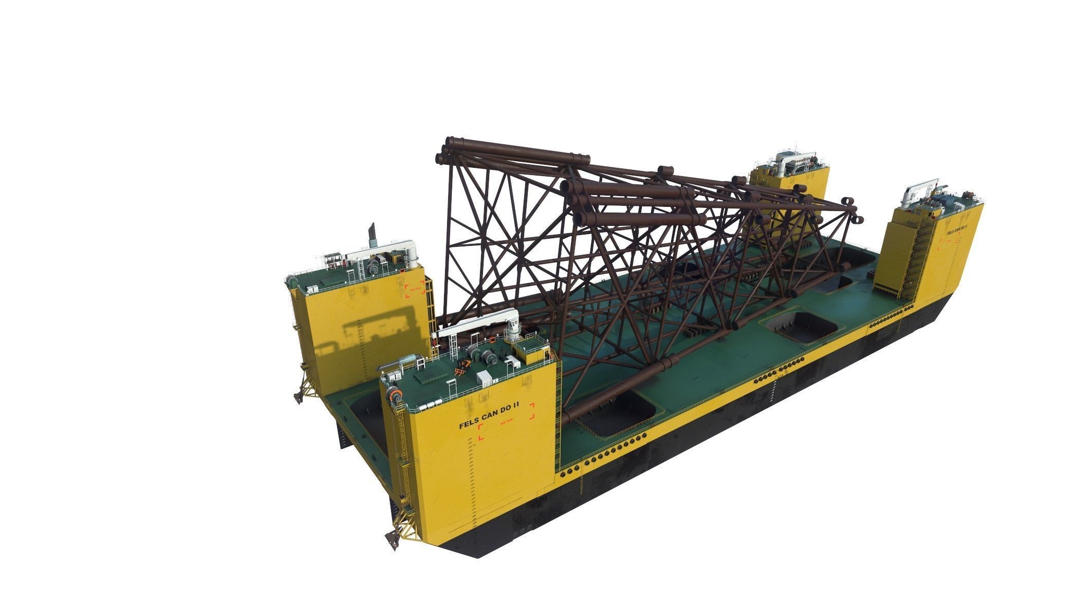 Heavy Lift Carriers barge Low-poly 3D model_5