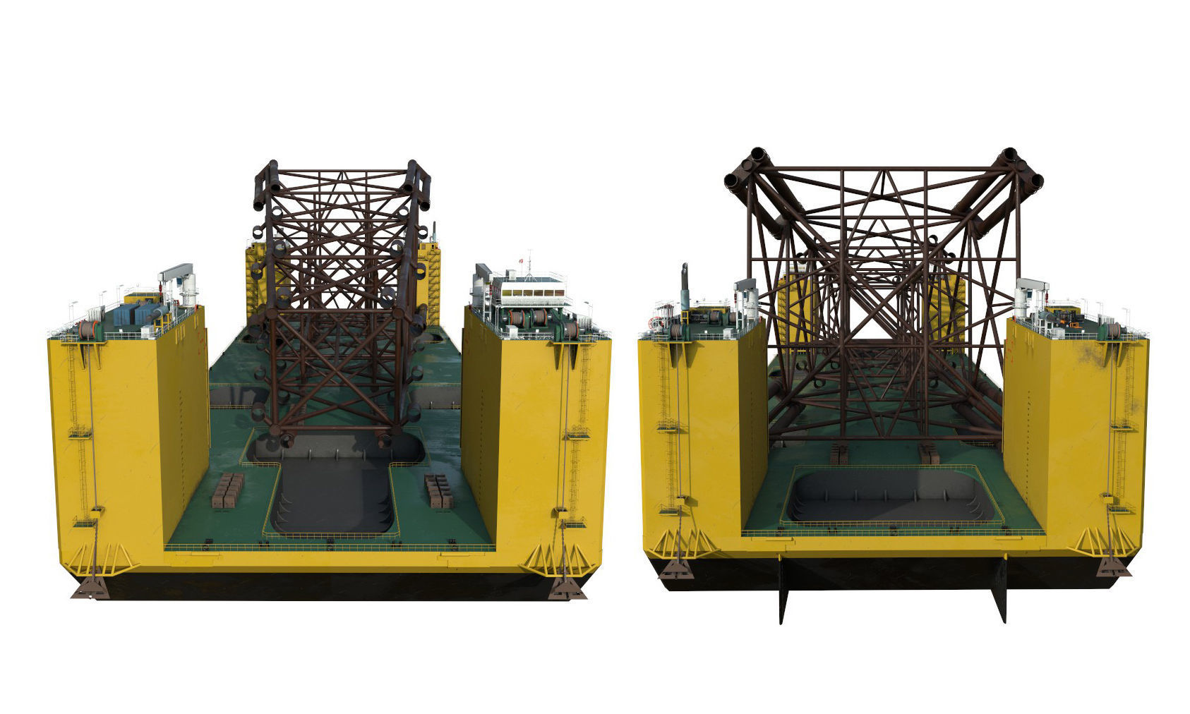 Heavy Lift Carriers barge Low-poly 3D model_2