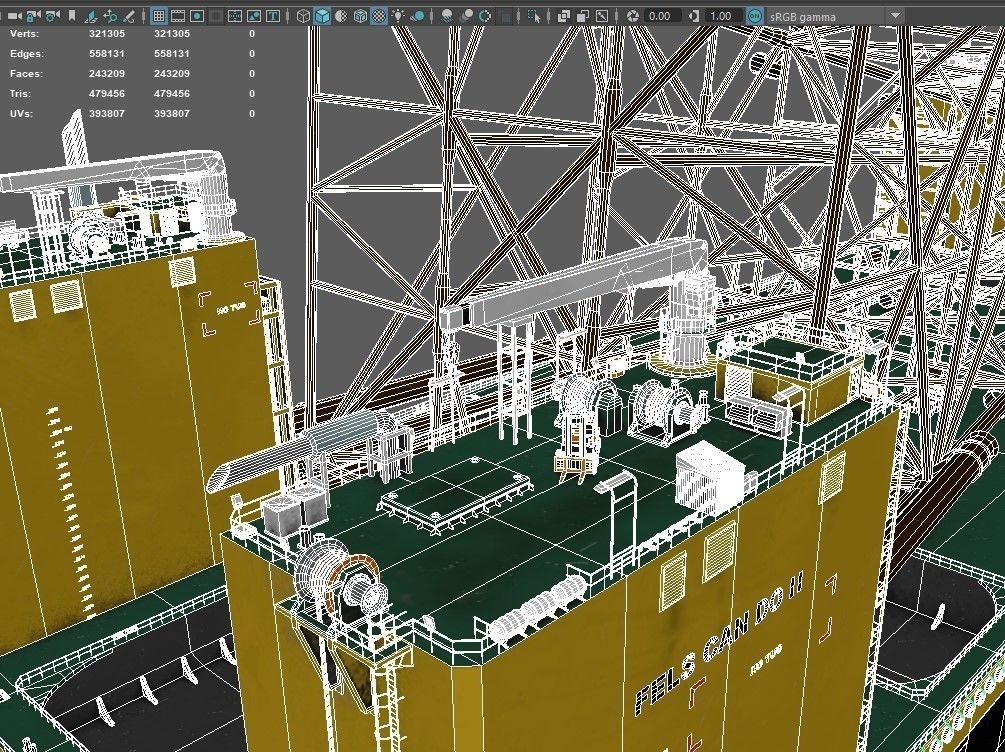 Heavy Lift Carriers barge Low-poly 3D model_21