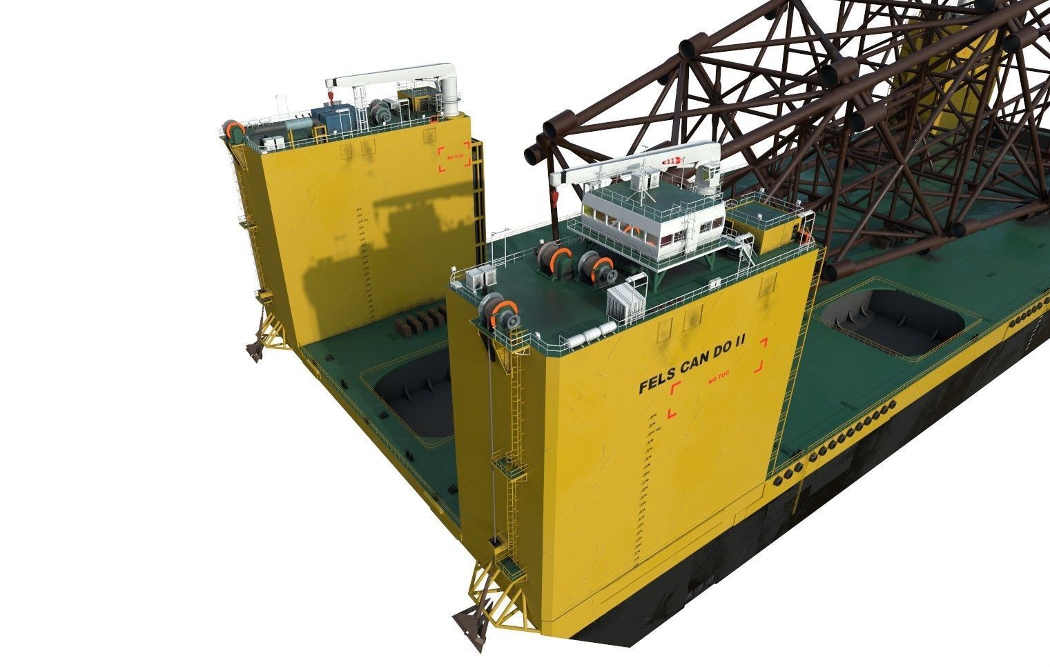 Heavy Lift Carriers barge Low-poly 3D model_17