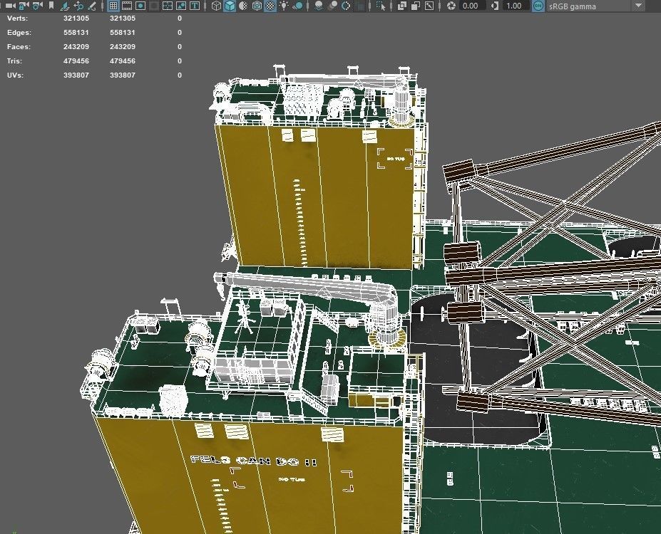 Heavy Lift Carriers barge Low-poly 3D model_20